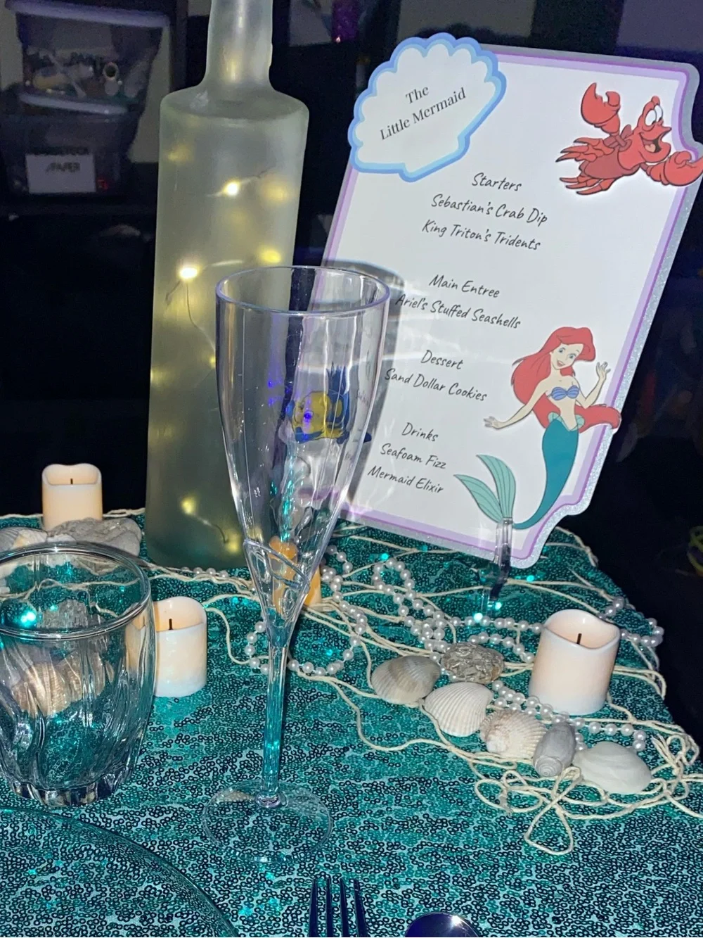 The Little Mermaid Party/Themed Dinner Menu Sign
